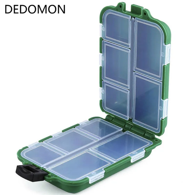 10 отсеков коробка для рыболовных снастей пластиковая приманка ложка крючок