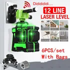 Уровень лазерный 3D, 12 линий, длина волсветильник 360 нм, 6 шт.