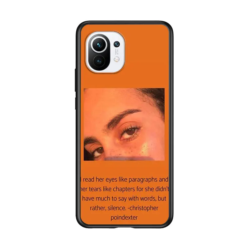 

Teenage girl Eyes animation for Xiaomi Mi 11 10T Note 10 Ultra 5G 9 9T SE 8 A3 A2 A1 6X Pro Play F1 Lite 5G Black Phone Case