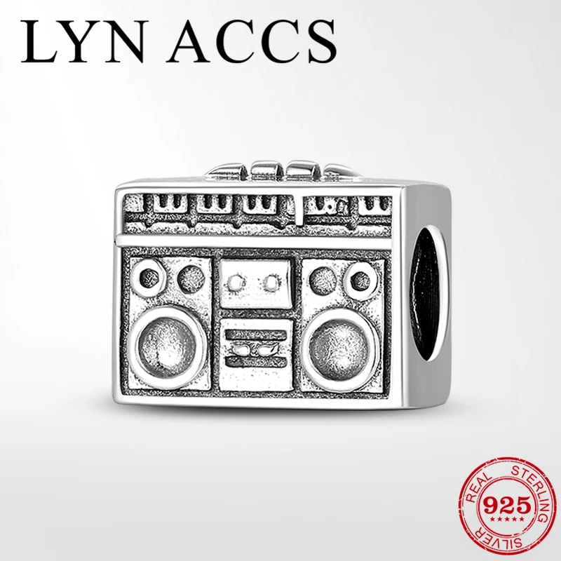 Оригинальные Серебряные креативные бусины шармы в форме рекордера подходят для