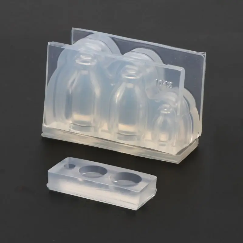 

Mini Glass Bottle Milk Drink Bottle Resin Casting Mold Food Play Silicone Mold