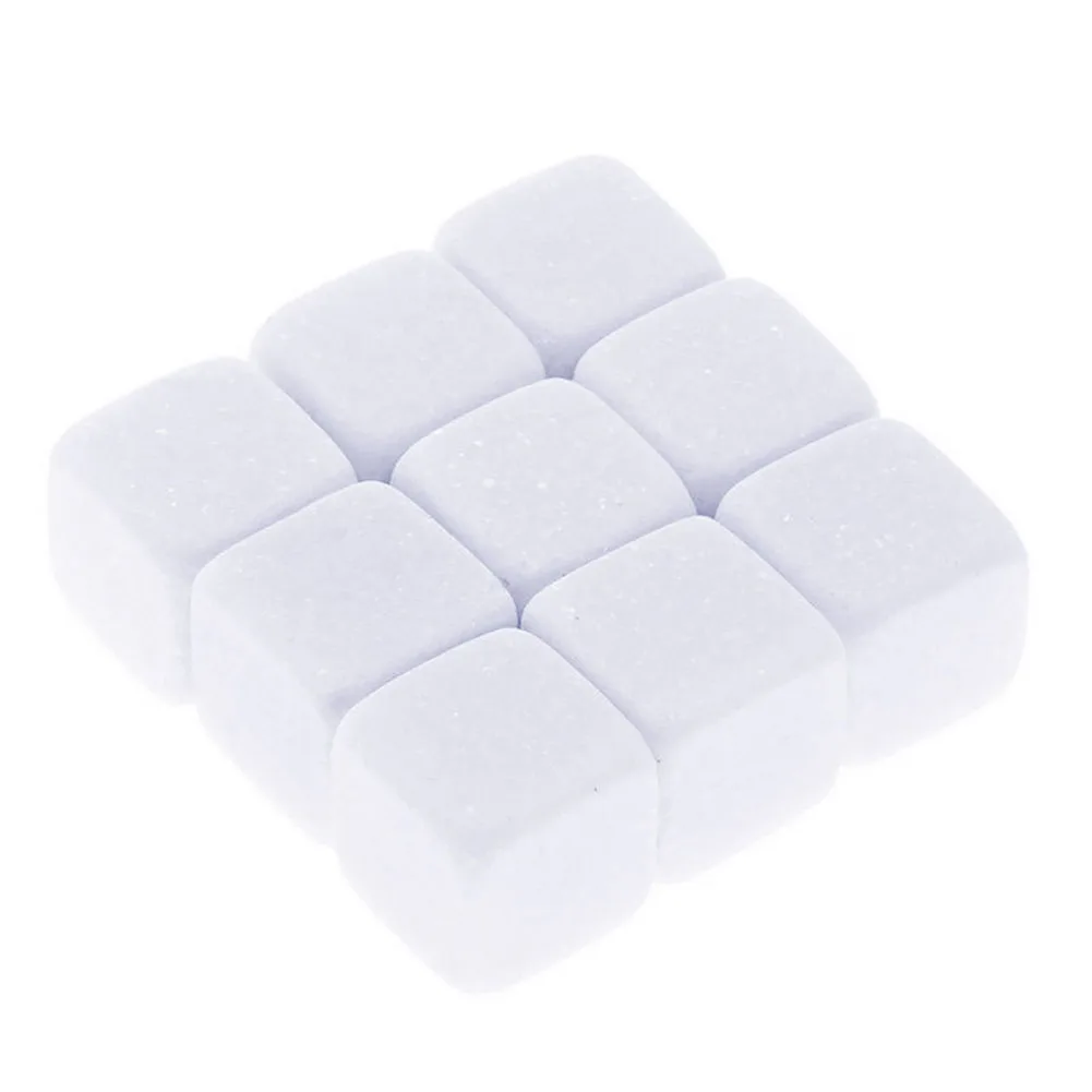 Мини 9pcs многоразовые Еда Класс квадрат винный стакан для виски камни лед