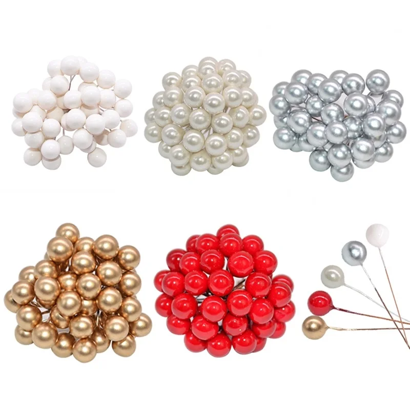 100 шт 10 мм мини пластиковый букет ягод искусственные цветы для украшения свадьбы