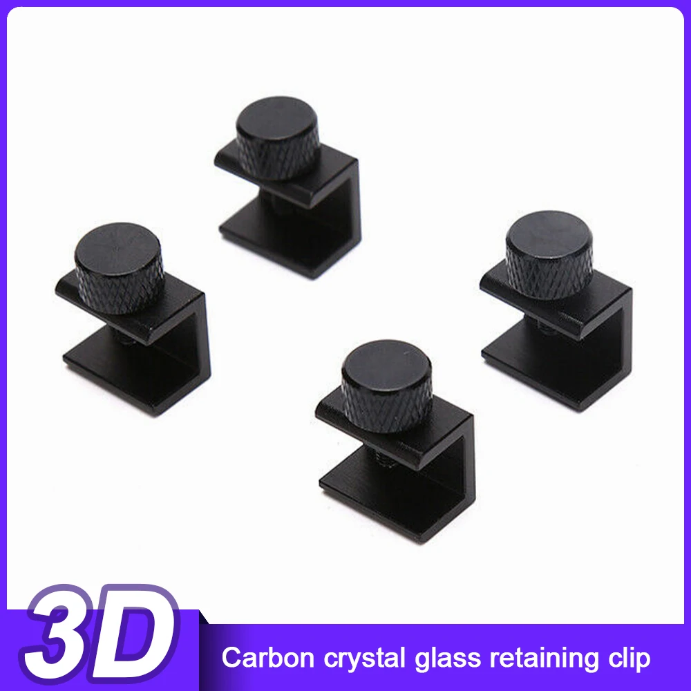 4 шт. Регулируемый стеклянный зажим для подогрева кровати из алюминиевого сплава