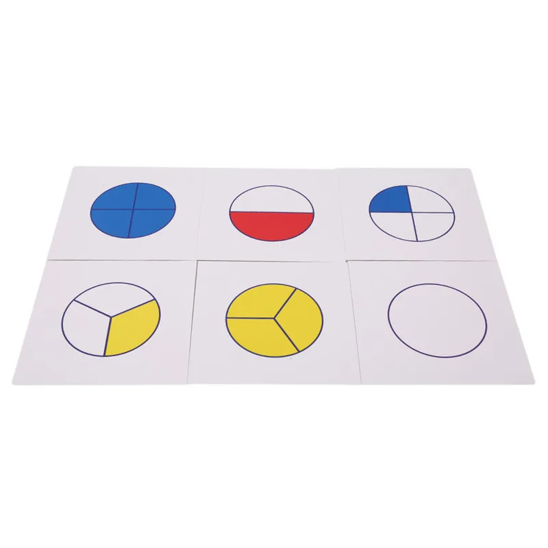 

2022 New 1 Set Kids Children Montessori Math Toys Teaching Digital Fraction Cards Educational Children Gifts