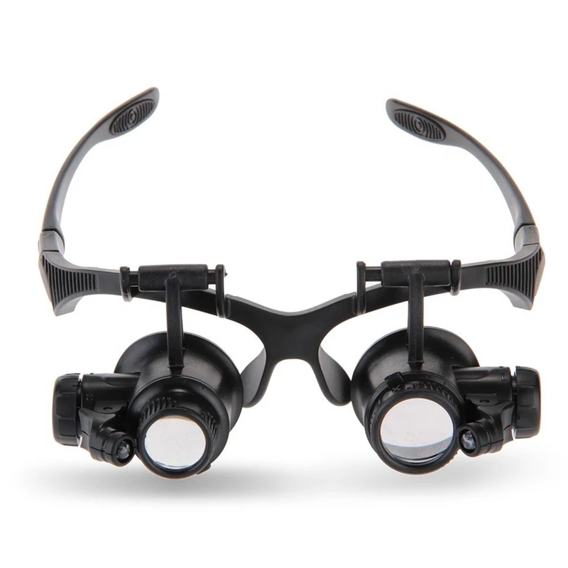 

HOT-Good Market 8 Lense 10X 15X 20X 25X LED Magnifier Eye Glass Jeweler Loupe Repair Magnifying