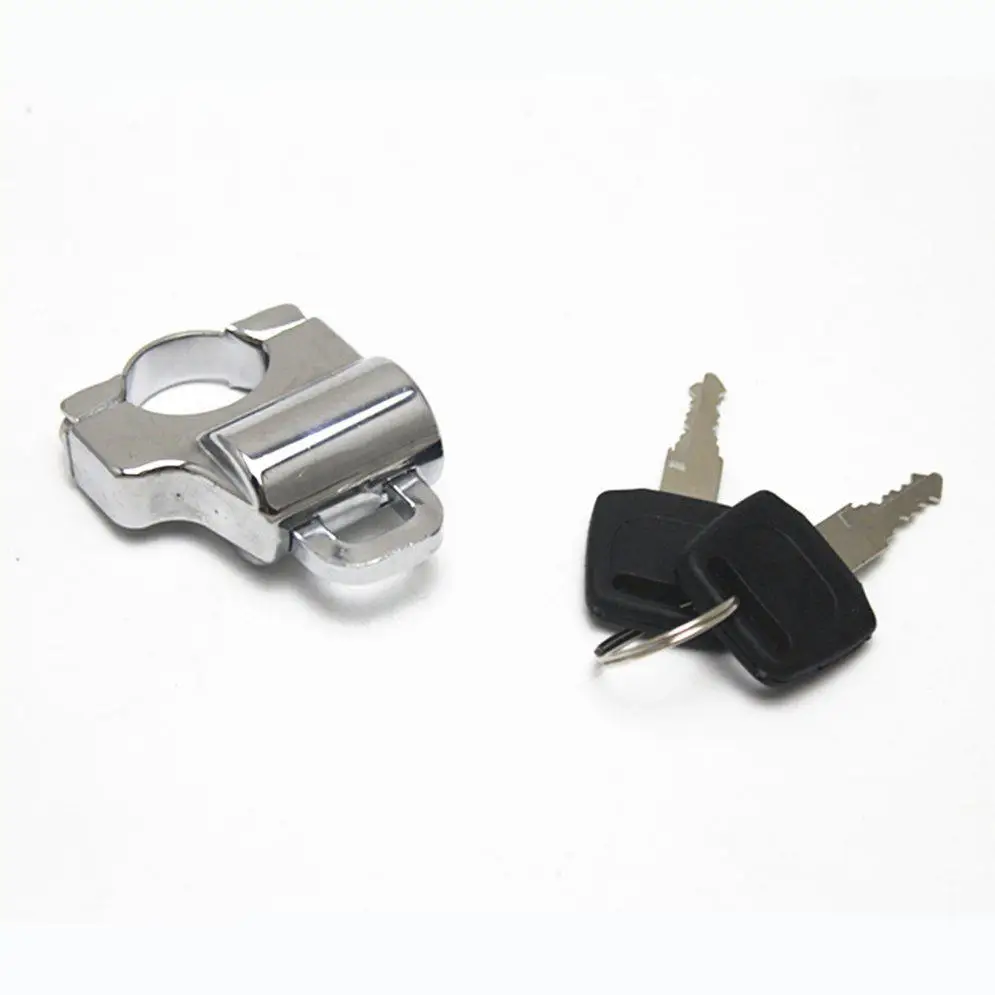 

Universal Motorcycle Helmet Lock 22mm Handlebars Helmet Security Lock Padlock with 2 Keys for Motorcycle with 22mm Handlebar