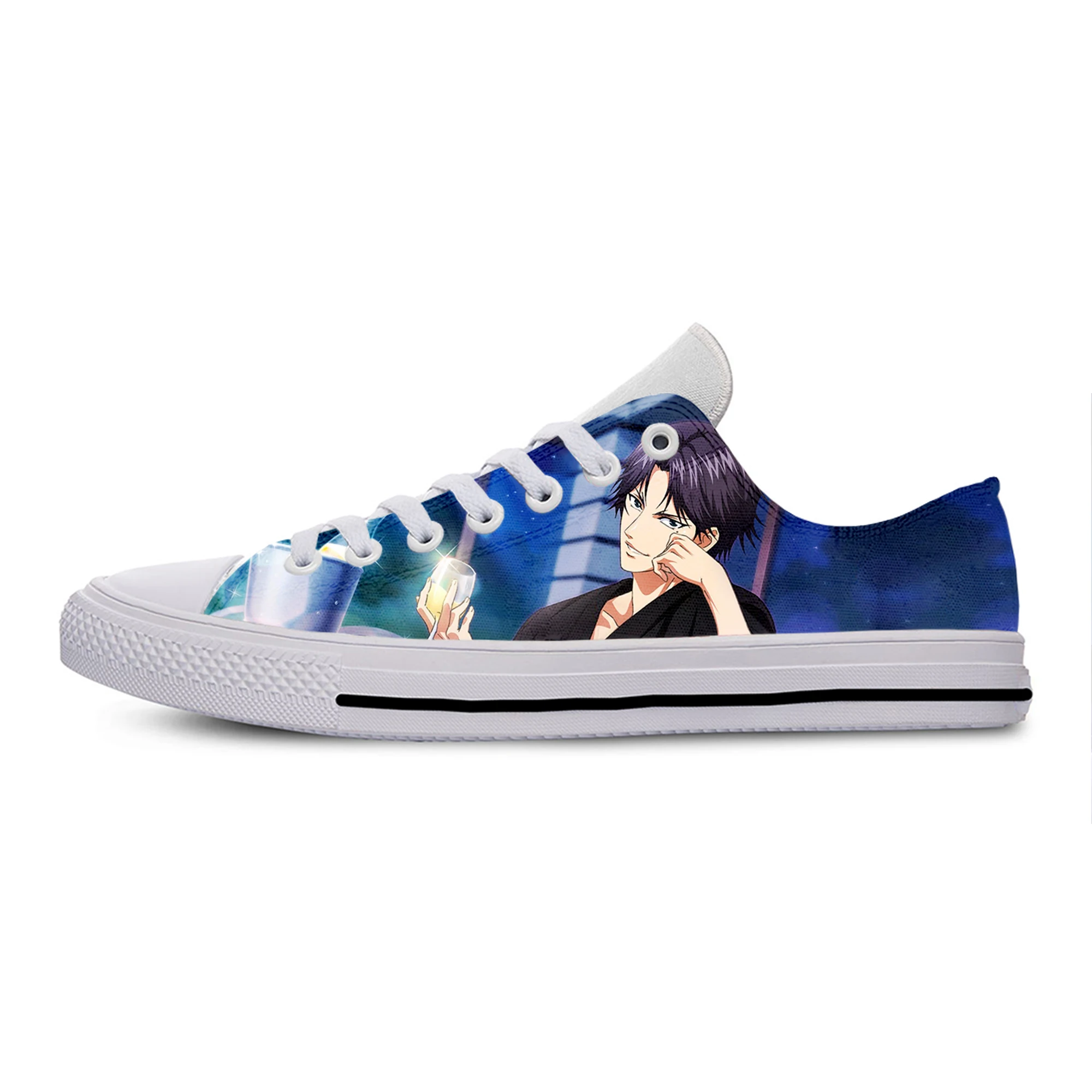 

Ryoma Echizen cartoon Canvas Men Women Shoes Retro Lace-up Casual Sneakers Outdoor Breathable Leisure Footwear Real Pictures