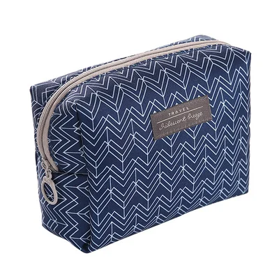 blue stripe 1 шт. косметичка с цветочным узором в Корейском стиле, мини женская косметичка, дорожная косметичка, мини косметичка для губной помады, косметичка-Органайзер - Цвет: blue stripe