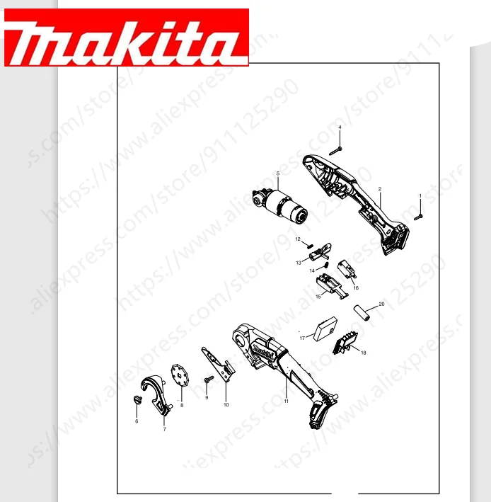 

Maktia for CP100D Rotor switch stator handle housing bearing Spindle gear (Consult customer service)