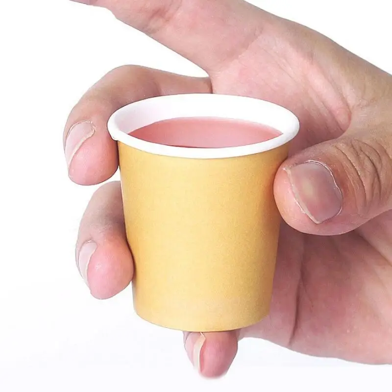 Мини стаканы для дегустации бумаги 2 унции/60 мл белый/коричневый кофе Рекламный