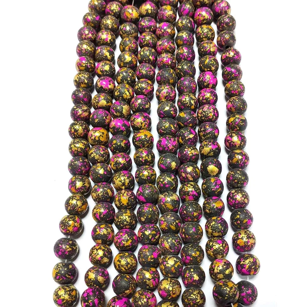 

6 strands glass beads in 10MM 38pcs for women DIY jewelry accessories