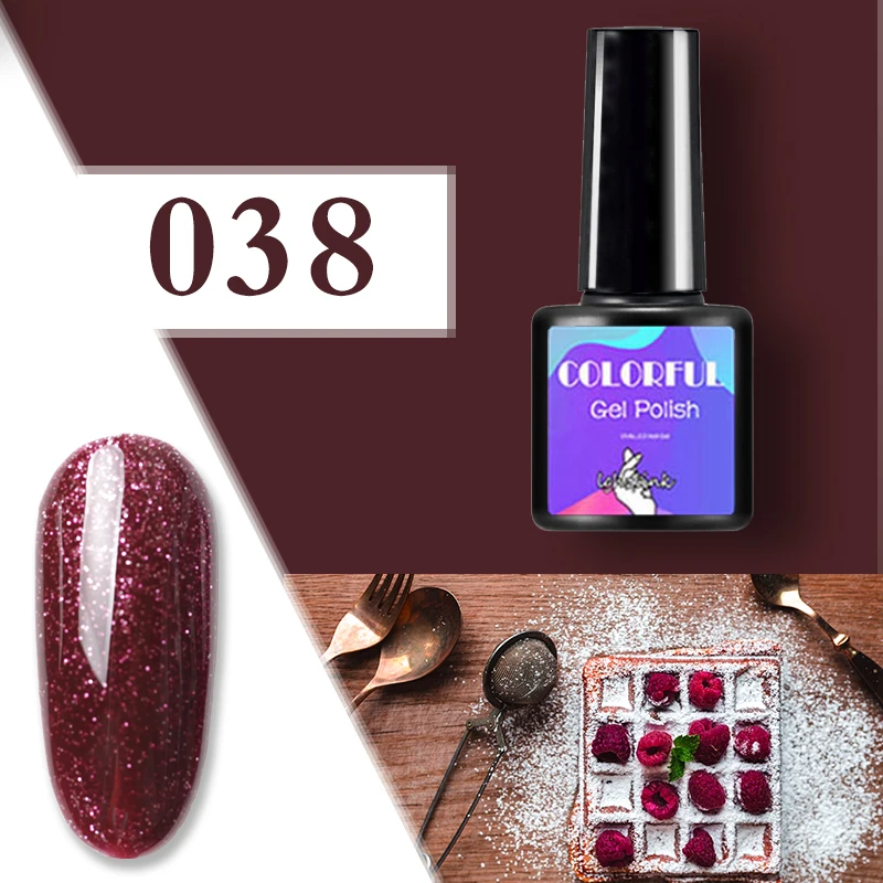 038 7,5 мл неоновый Гель-лак для ногтей Uv/Led Гель-лак праймер Gellak УФ-гель для ногтей основа и верхнее покрытие Полупостоянный УФ-лак - Цвет: 038