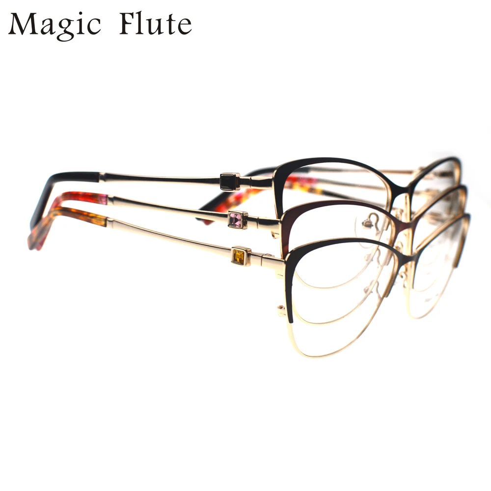 

Free Shipping 2020Glasses Frame Classic Vintage Oculos de grau High Nickel Full Frame Eyeglasses with diamond Temple 5012