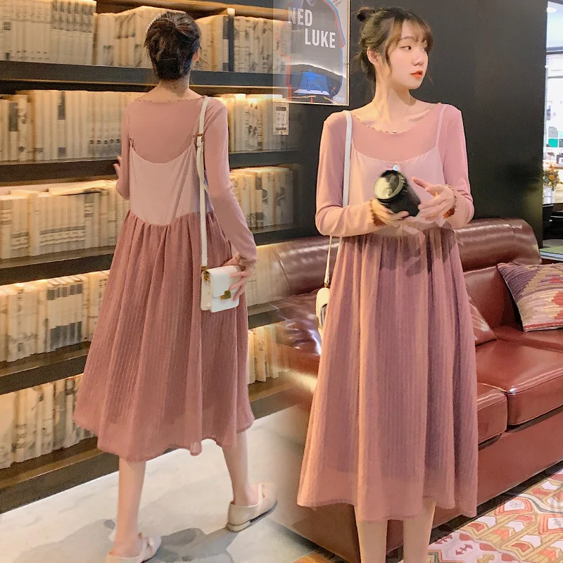 Новинка Осень 2020 Модный комплект одежды для беременных женщин рубашка с длинным