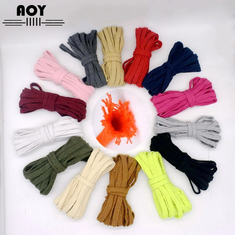 Плетеная хлопковая Веревка 10 мм плоский плетеный ремень для спортивной одежды