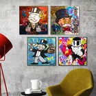 Мультипликационный доллар Alec Монополия искусство холст живопись плакаты и принты современное искусство Настенная картина Куадрос для гостиной домашний декор