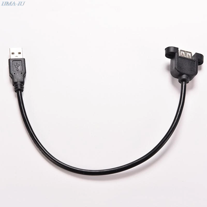

Molded Panel Mount Extention Port Cable USB 2.0 Male to Female Panel 30CM USB 2.0 A Male to USB2.0 A Female Extension
