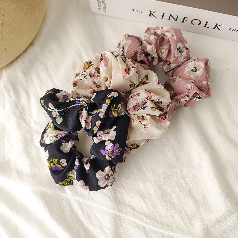 

1PC Silky Satin Hair Scrunchies Women Elastic Hair Bands Bright Color Ponytail Holder Hair Accessories Solid Rope Ties Headwear