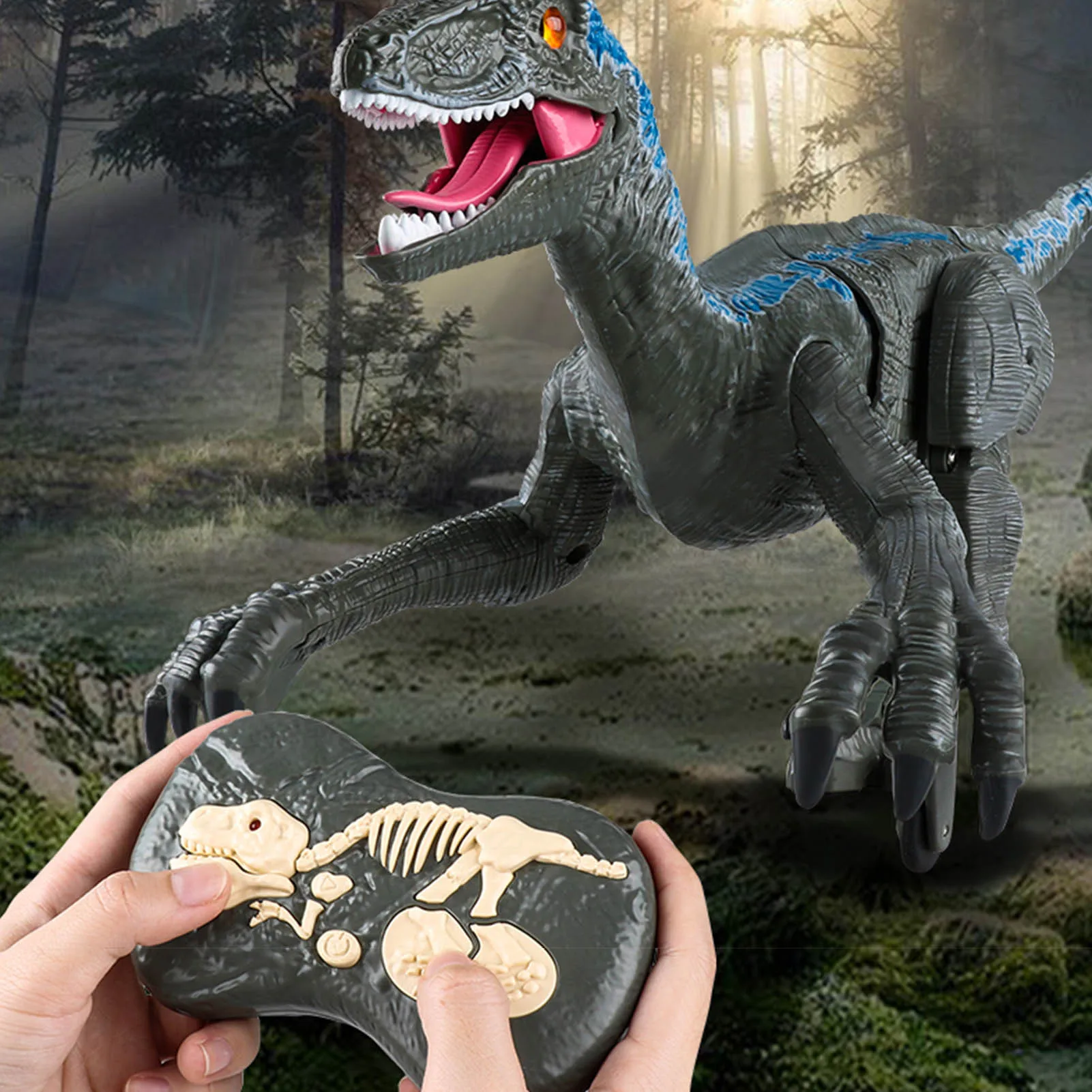 

2.4G RC Dinosaur Intelligent Remote Control Dinosaur Music Light Toy Electric Walking Animals Toys Christmas Gift Toys for Kids