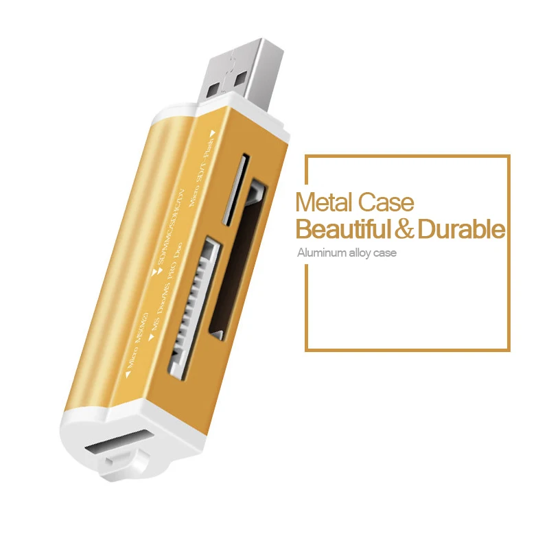 Ginsley все в одном устройство для чтения карт памяти SD TF Pro Duo Micro M2 MMC SDHC MS Smart Multi Cardreader