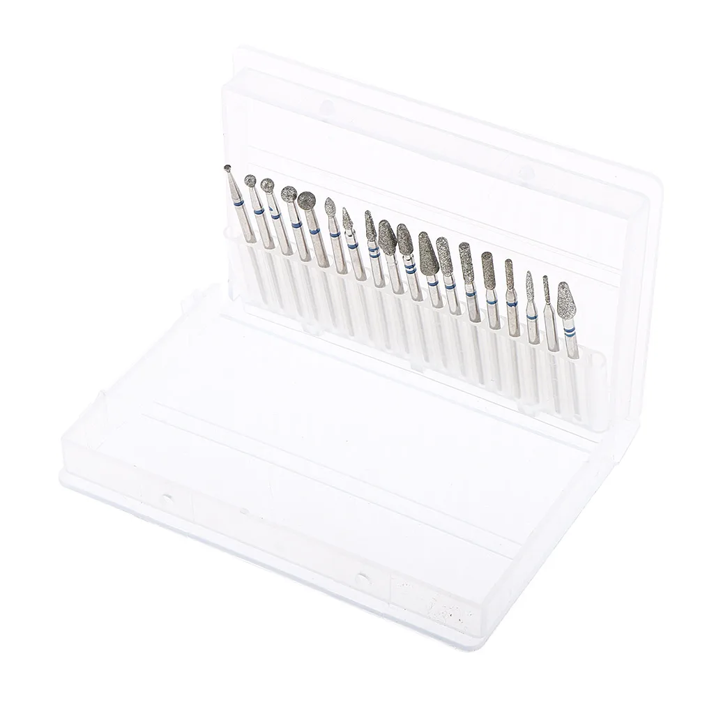

18x Nail Drill Bit Cuticle Cleaner Rotary Polishing Files Head Manicure Tool