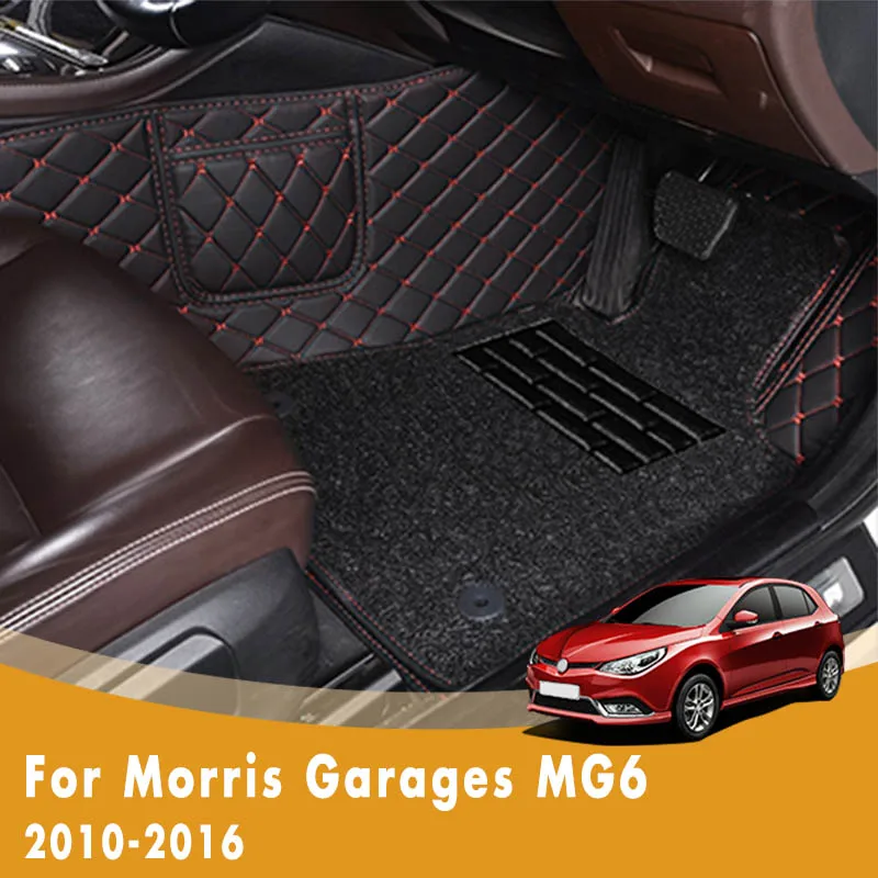 

RHD двойной Слои проволочная петля автомобильные коврики для Morris Гаражи MG6 2016 2015 2014 2013 2012 2011 2010 ковры, аксессуары для интерьера