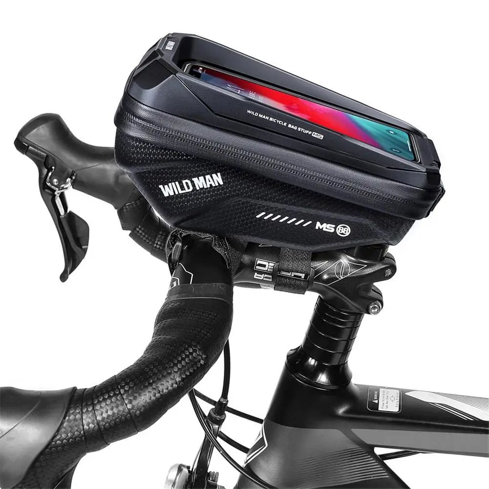 

Велосипедный держатель для телефона, сумка на раму для чувствительного сенсорного экрана, Солнцезащитная водонепроницаемая сумка-трубка д...