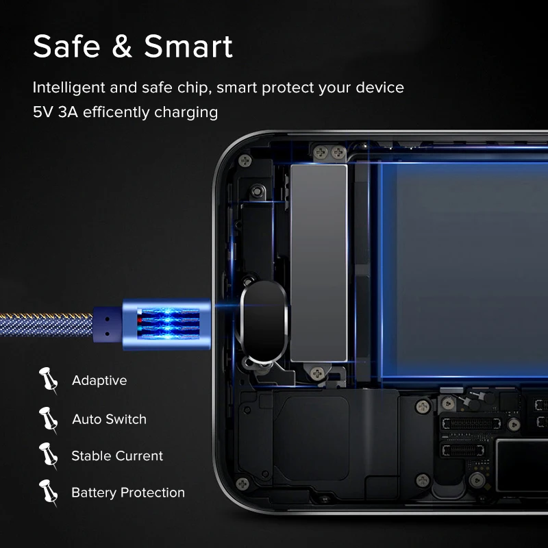 EECPT 3A кабель Micro USB для передачи данных Быстрая зарядка Microusb телефон зарядное