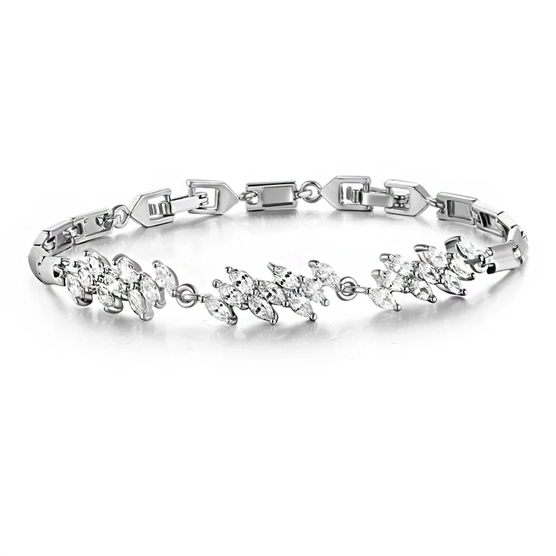 Браслет jinzeyi женский с инкрустацией из циркония Ювелирное Украшение стразами AAA