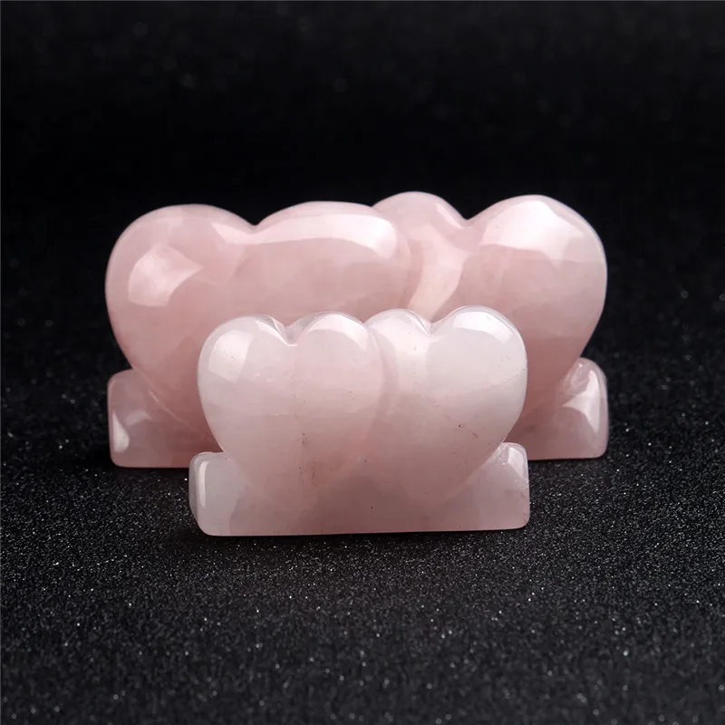 Сердце к сердцу Роза кварцевый Природный кристалл чакра Целебный Камень Reiki