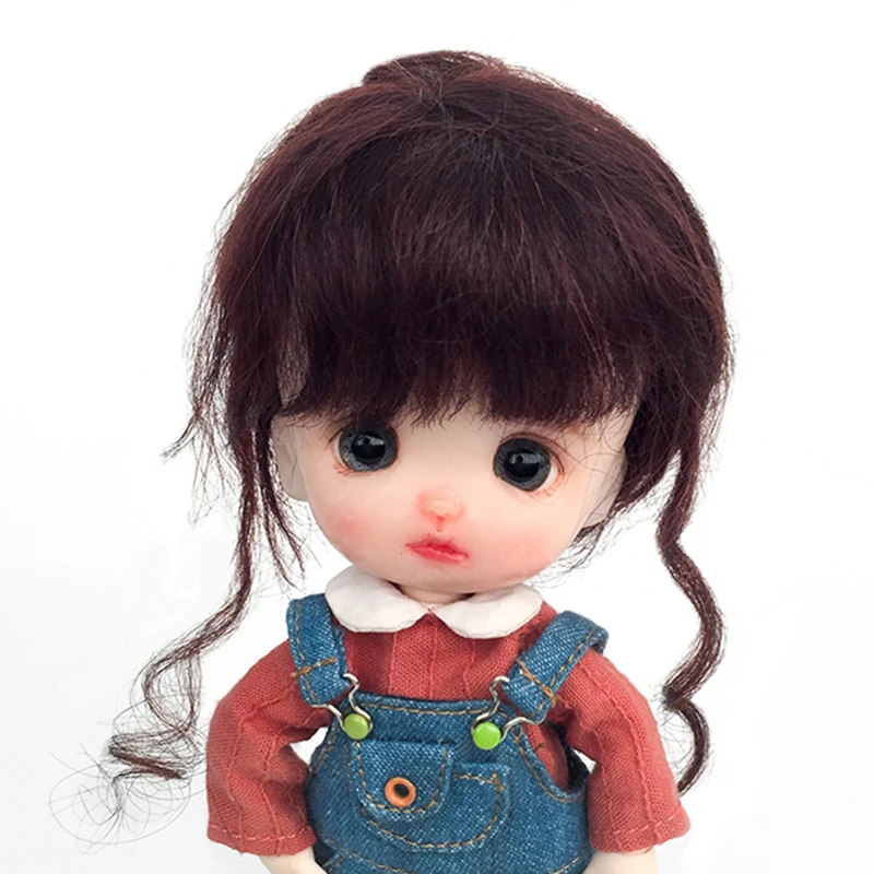 Новинка 1/8 BJD/SD/кукла парик мохер челка длинные кудрявые золотистые коричневые