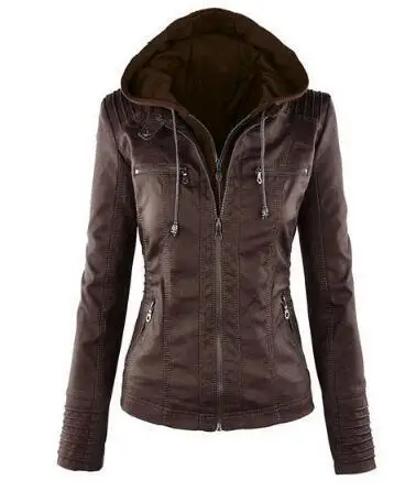 Популярное осенне-зимнее женское пальто для обучения сшитое кожаное