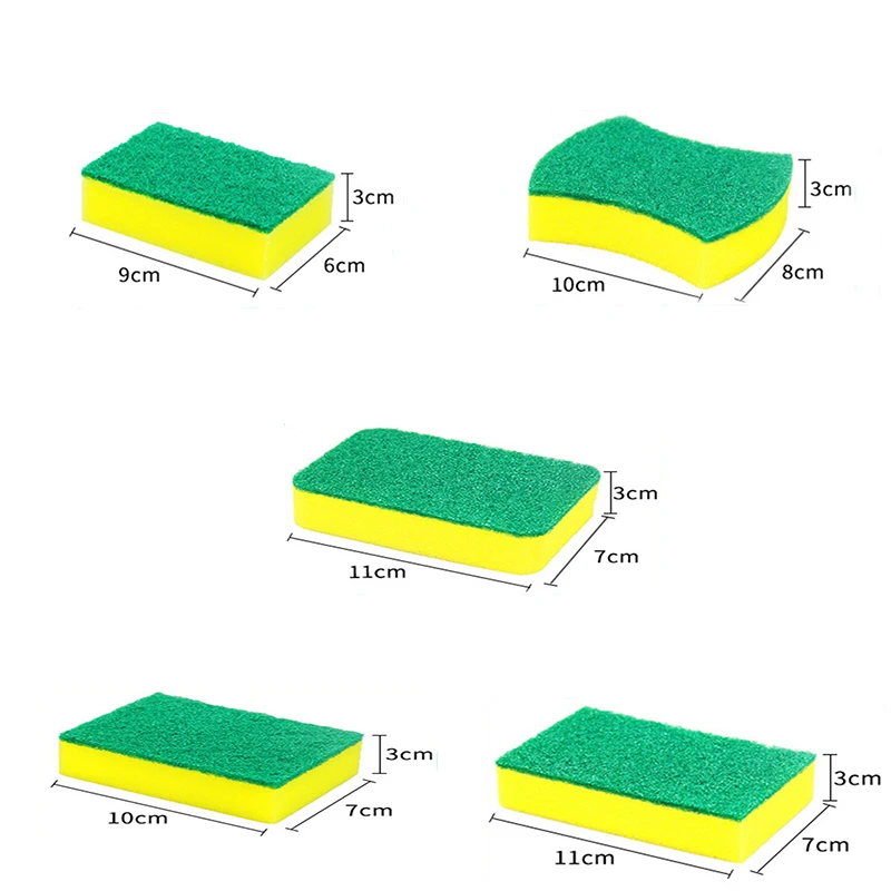 

20Pcs High Density Sponge Kitchen Cleaning Tools Washing Towels Wiping Rags Sponge Scouring Pad Microfiber Dish Cleaning Cloth