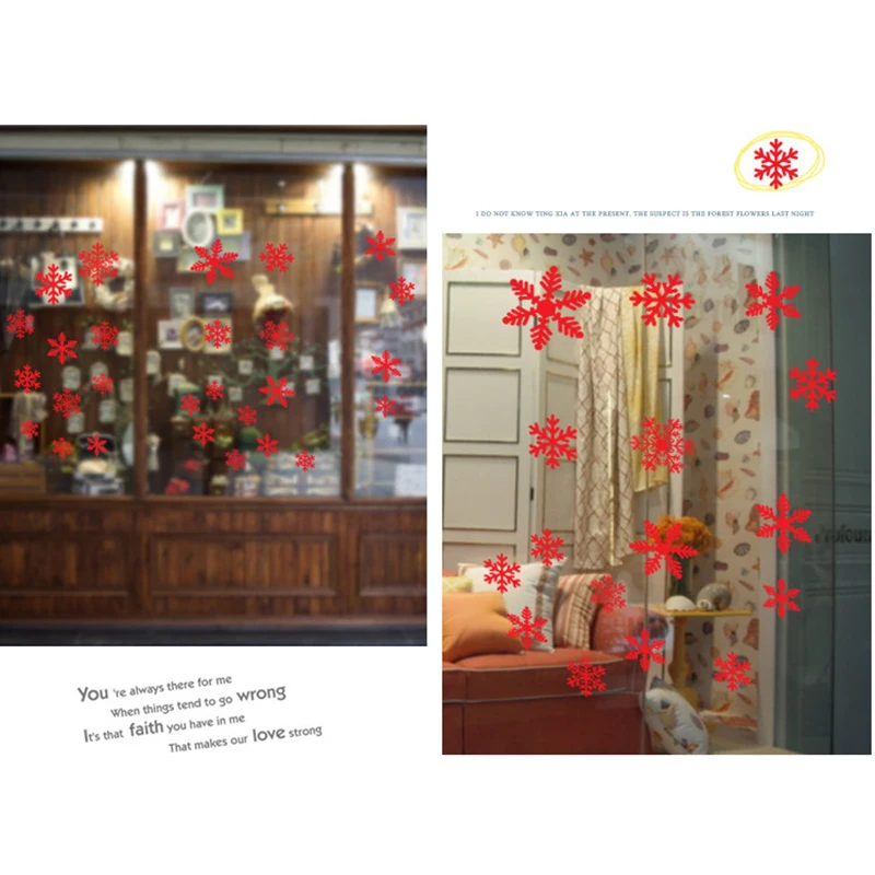 Многоразовые статического электричества Снежинка Наклейки стекло окна детская