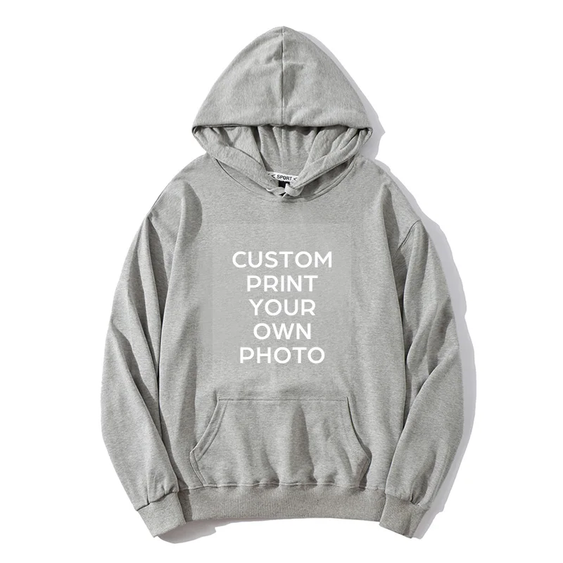Custom Made Hoodies For Group Team Printied With Your Own Band Artwork Photo Men Women's Casual Street Wear Male Sweatshirt Tops | Мужская