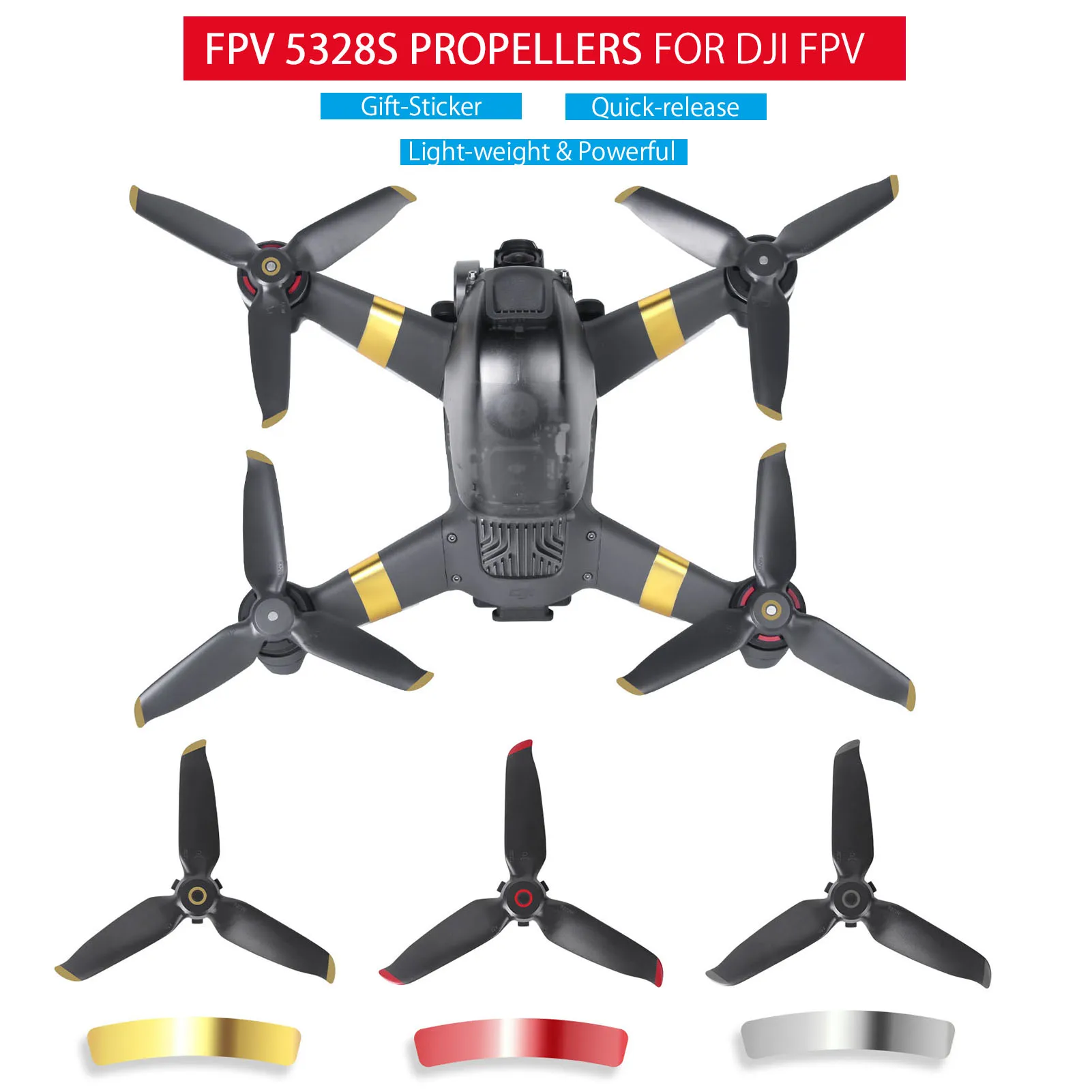 FPV Propeller Quick-release 5328S Light-weight & Powerful Prop Arm Sticker For DJI FPV