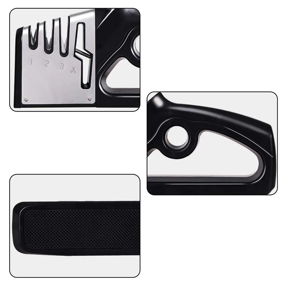 

4 in1 Knife Sharpener Kitchen Knives Grinder Diamond Ceramic Stone Professional New 4 Stages Sharpener Tools For Scissors Knife