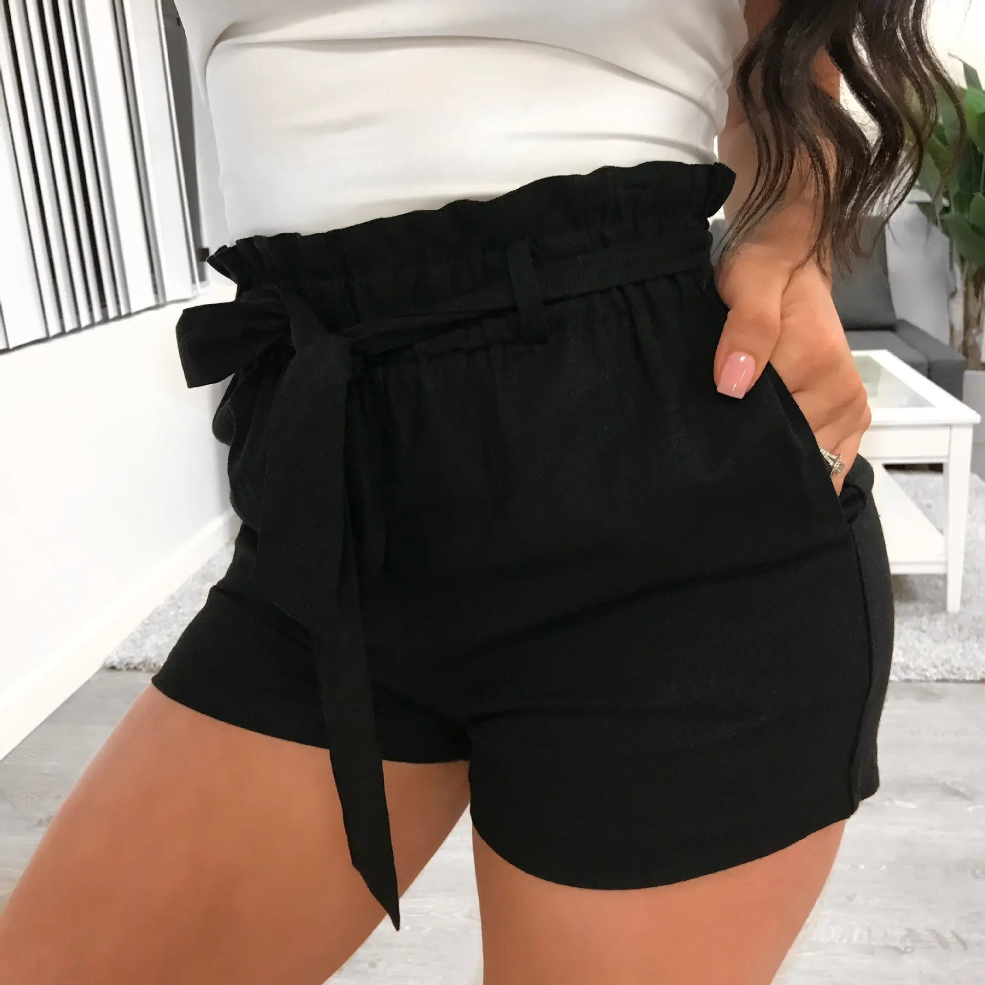 

2020 New Women's Shorts Hot Summer Casual Cotton Linen Shorts Lounge Wear Mid Waist Short Fashion Woman Streetwear Short Pants