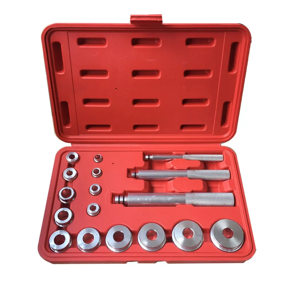 

NEW 17PCS Wheel Bearing Race Seal Bush Driver Master Tool Aluminum Axle Auto Set Car Repairing Tools with storage box