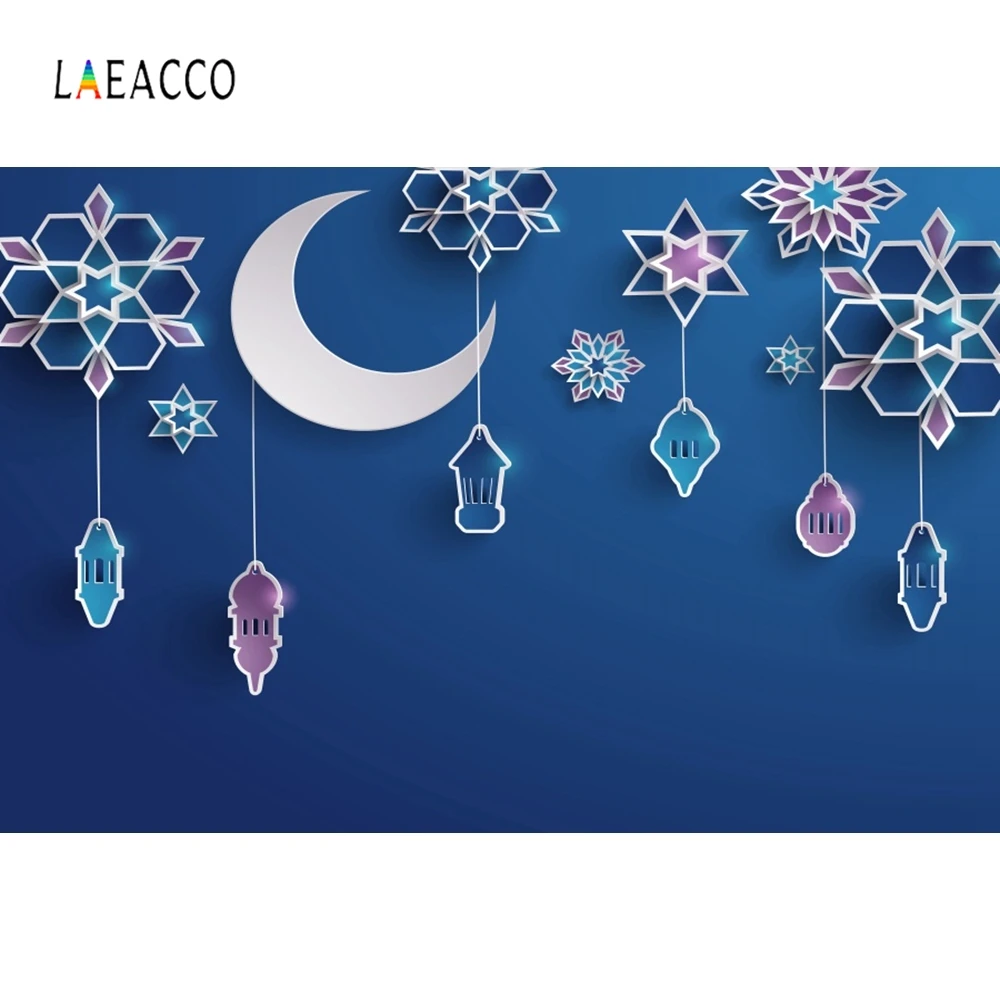 Фотофон Laeacco Eid Mubarak Рамадана karem фоны для фотостудии с изображением полумесяца