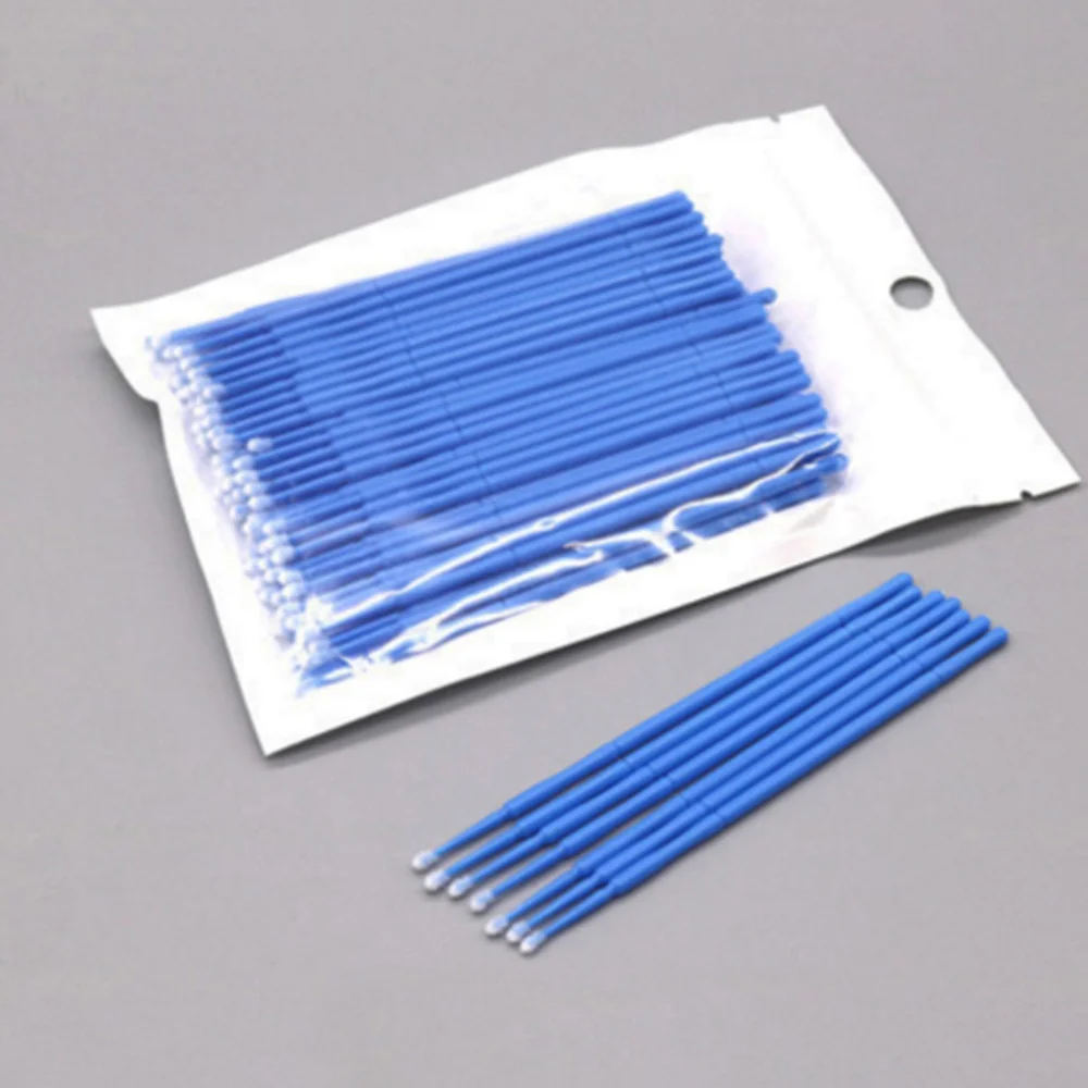 

100pcs Disposable Micro Applicator Brushes Eyelash Extension Cotton Swab Eyelash Micro Brush Wands Makeup Tools Size )