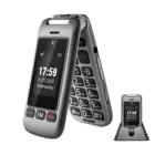 Artfone G6 WCDMA флип-телефон для пожилых людей с большой резиновой клавиатурой и 2 боковыми кнопками, 1000 мАч