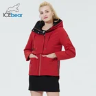 ICEbear Весна 2022 Короткая женская куртка с капюшоном Высококачественное ветрозащитное пальто с капюшоном Модная женская хлопковая одежда GWC21086I