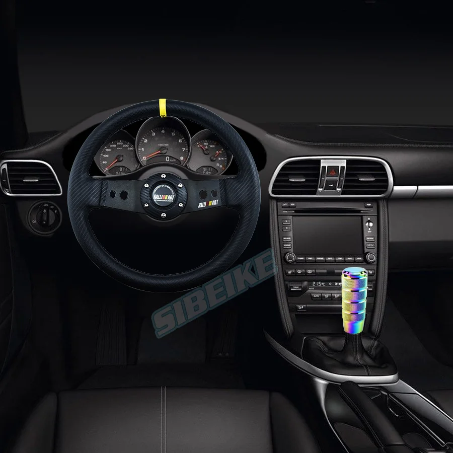 Универсальный руль из черной кожи 330 мм/13 дюймов | Автомобили и мотоциклы