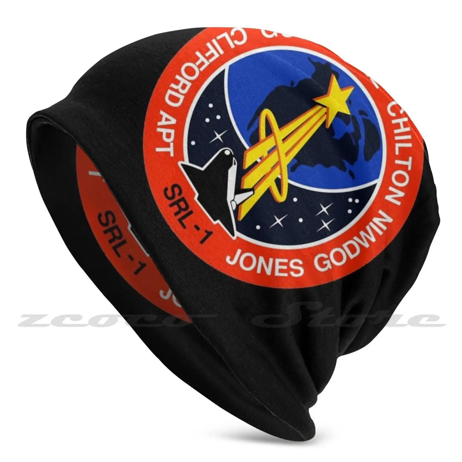 

Sts-59 Mission Insignia Diy, вязаная шапка, женская, сохраняющая тепло, эластичная, мягкая, Sts 59, программа космического шаттбола, миссия, пространство