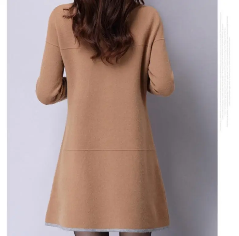 

2021 spring and autumn winter with New style fashion Long sleeve Women's Sweater coat