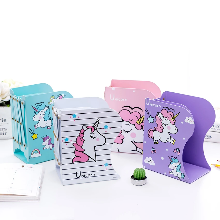 Милый мультфильм djustable книга стенд металлический домашний офис книжные концы поддержка блокнот-органайзер подставка отличный подарок для детей
