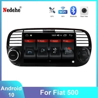 android 10 car radio stereo multimedia player 2din audio for fiat 500 gps navigation wifi bluetooth steering wheel control