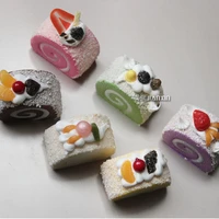 swiss roll fake cake roll model fruit cheese refrigerator sticker home accessories early childhood education magnetic stickers